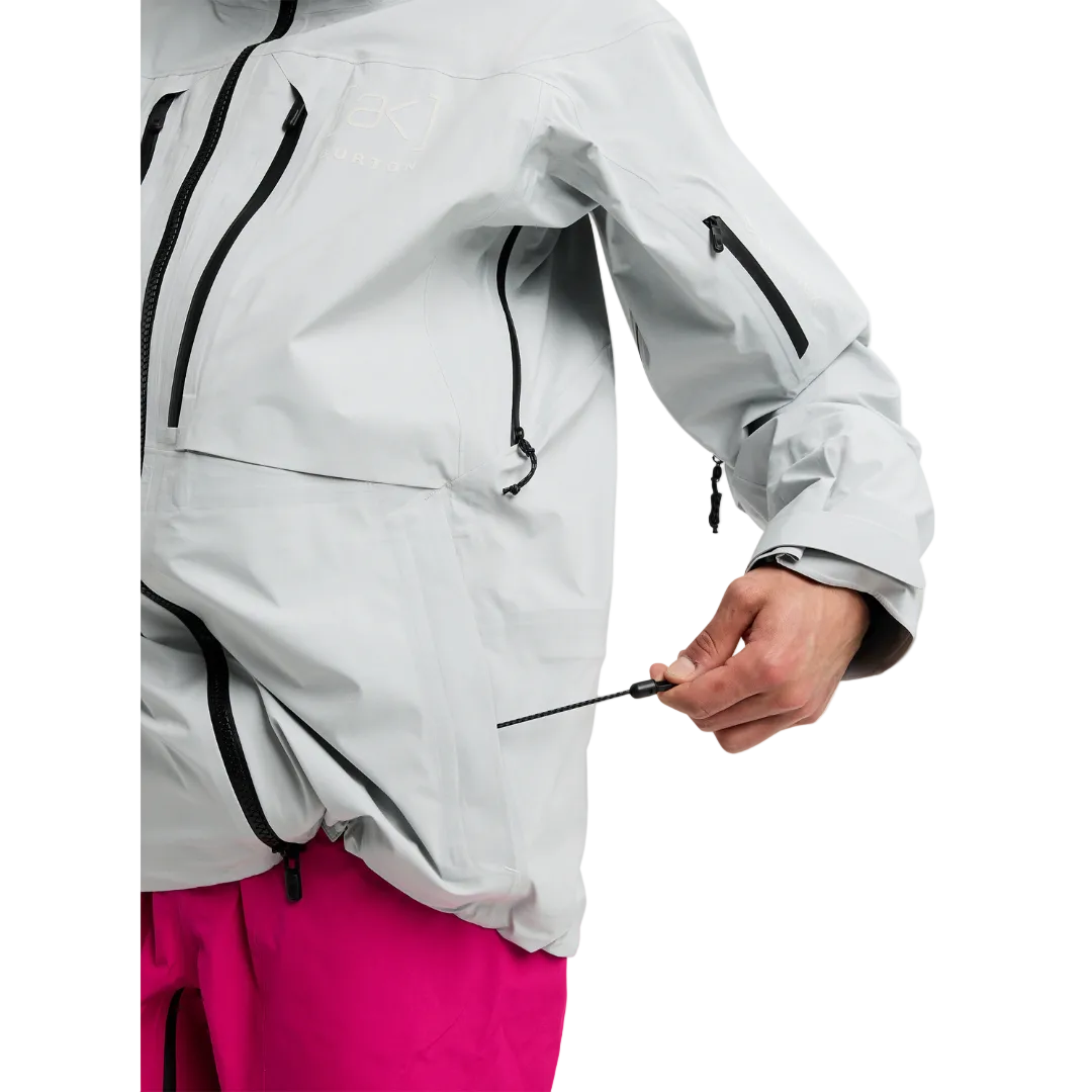 Burton AK Gore Hover 3L Jacket Gray Cloud steves snow store wollongong