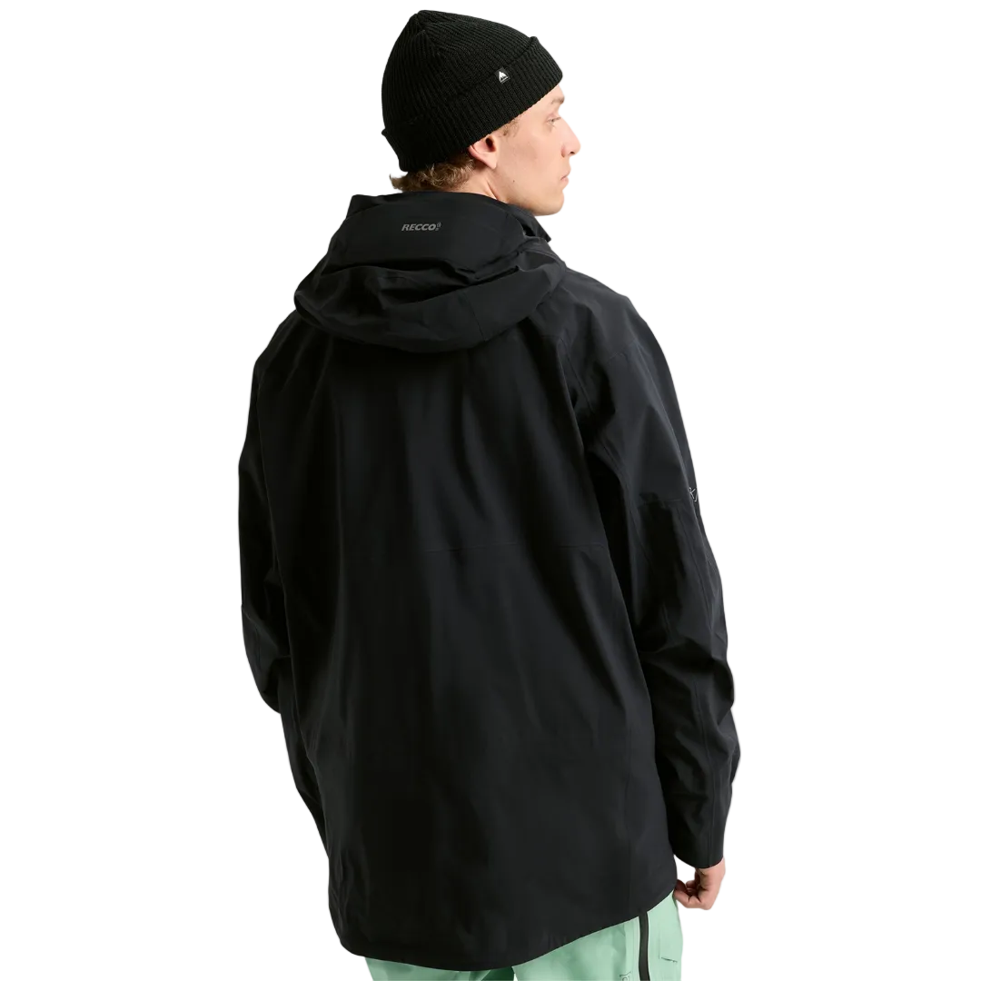 Burton AK Gore Hover 3L Jacket True Black steves snow store wollongong