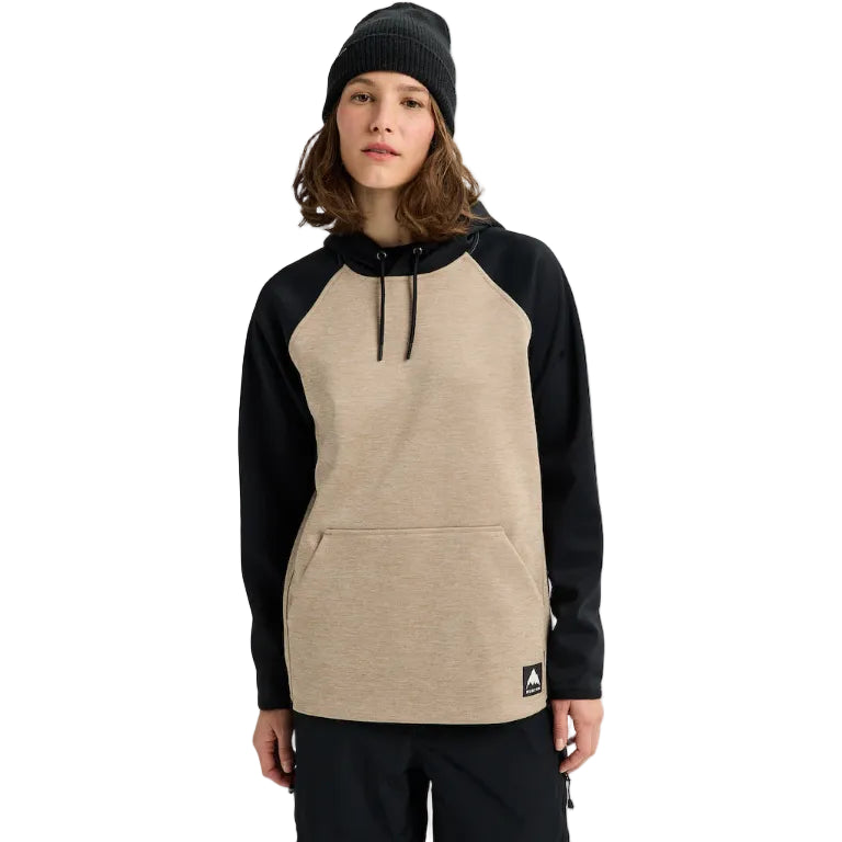 Burton Womens Crown Weatherproof Pullover Fleece Summit Taupe/Black Steves Snow Store Wollongong