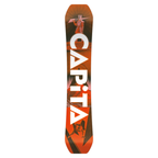steve's snow store wollongong - Orange and brown snowboard with 'Capita' branding on a white background