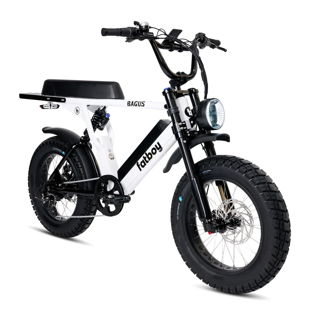 Fatboy Bagus V2 white electric bike Wollongong Steves Snow Store