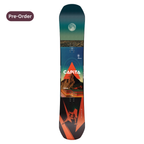 steve's snow store wollongong -Capita snowboard with mountain and moon design on a white background