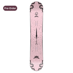 Steve's snow store Wollongong - Pink snowboard with black patterns on a white background
