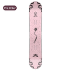 Steve's snow store Wollongong - Pink snowboard with black patterns on a white background