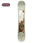 Steve's snow store Wollongong - Snowboard with a scenic design on a white background
