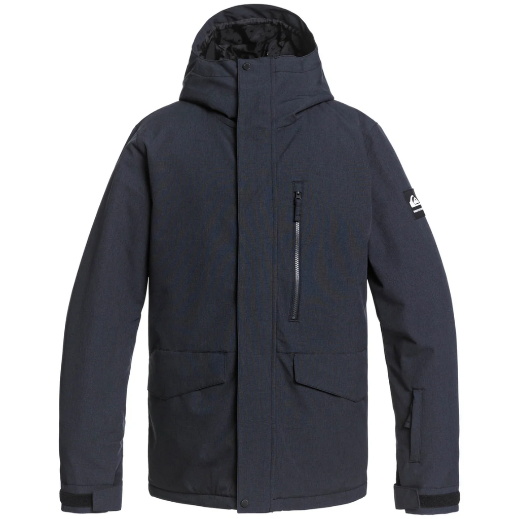 Quiksilver Mission Solid Jacket True Black Steves Snow Store Wollongong