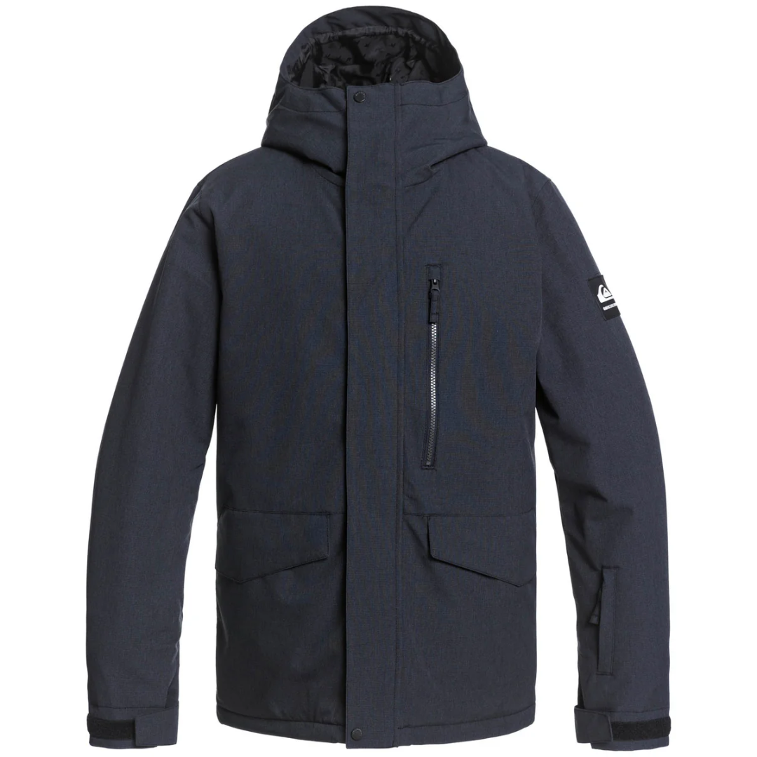 Quiksilver Mission Solid Jacket True Black Steves Snow Store Wollongong