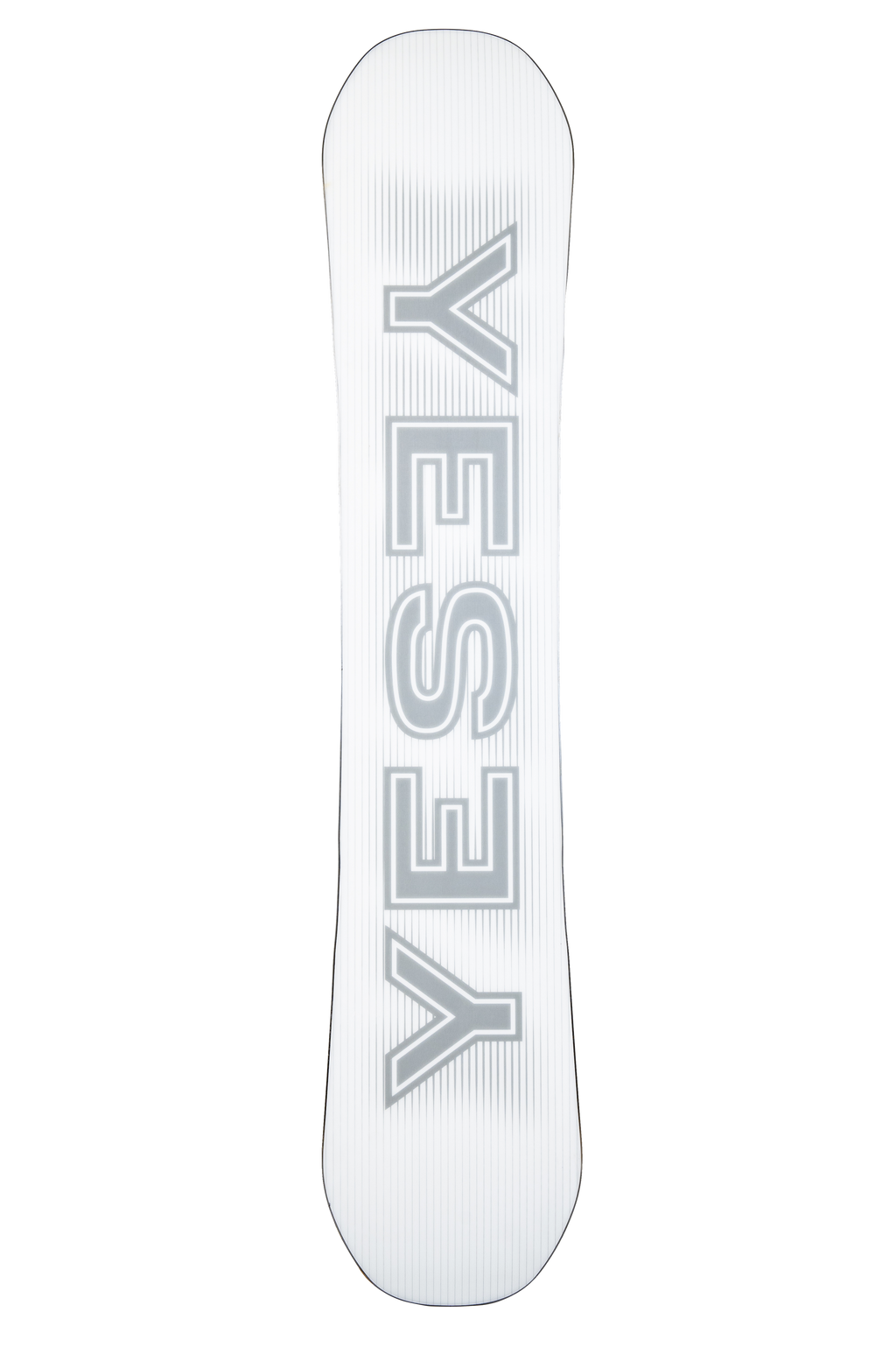 Steve's snow store Wollongong - White snowboard with 'YES' branding on a white background