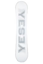 Steve's snow store Wollongong - White snowboard with 'YES' branding on a white background