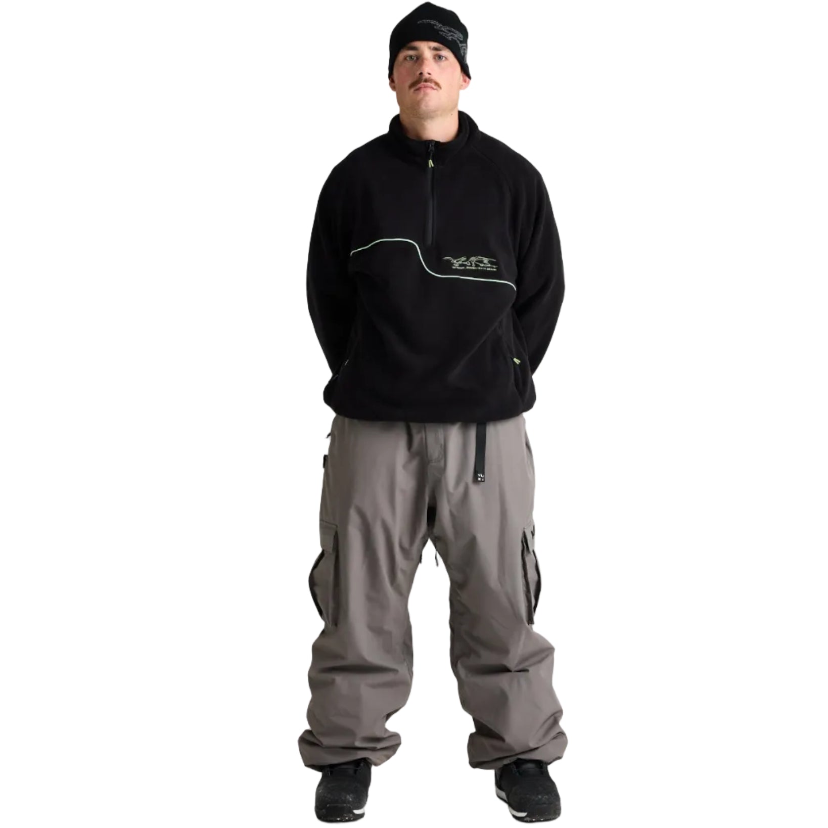 Yuki Threads Slack Country Polar Fleece Black steves snow store wollongong