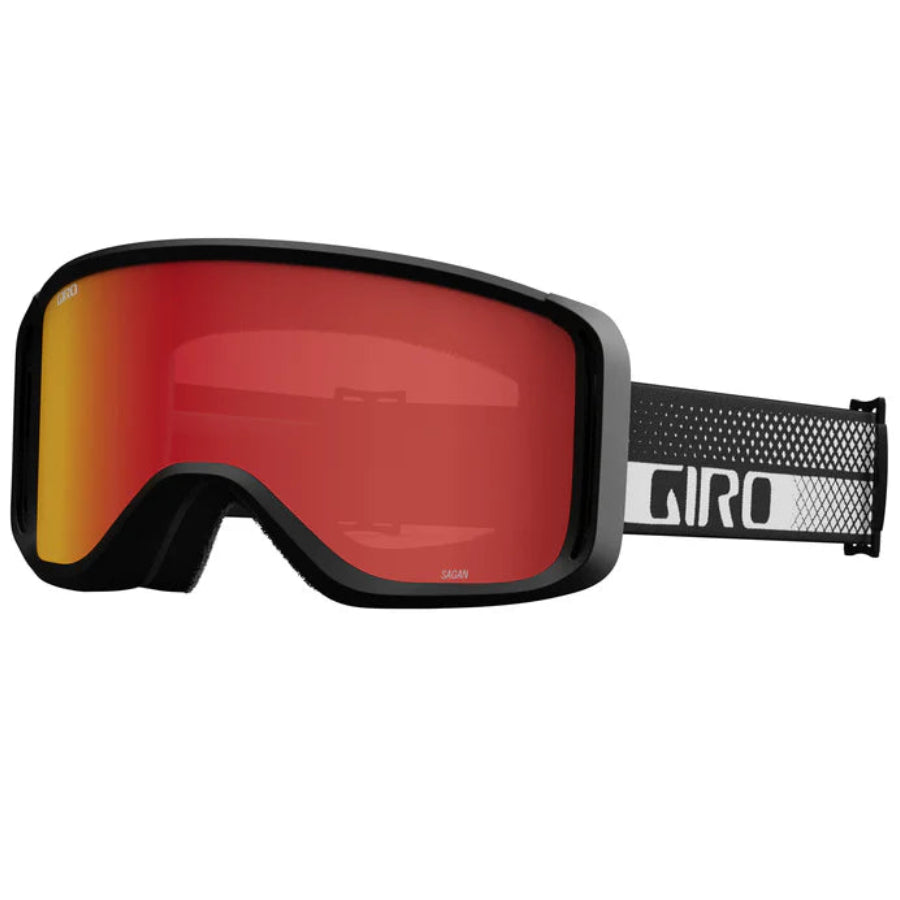 Giro Sagan Goggle Black White Flow With Amber Scarlett + Yellow Lenses Steves Snow Store Wollongong